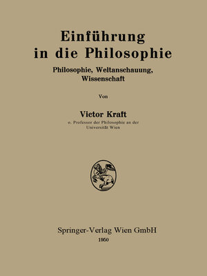 cover image of Einführung in die Philosophie
